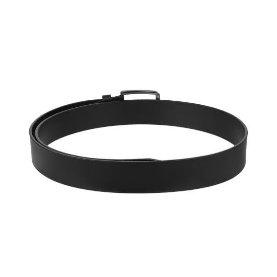 Men's Leather Waist Belt – Elegant Adjustable Belt with Premium Metal Buckle for Formal & Casual Wear – Black