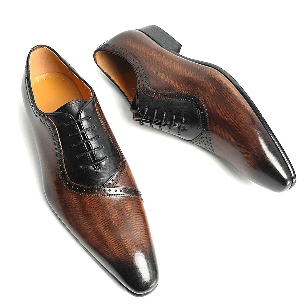 Elegant Men's Leather Dress Shoes – Stylish, Comfortable & Durable