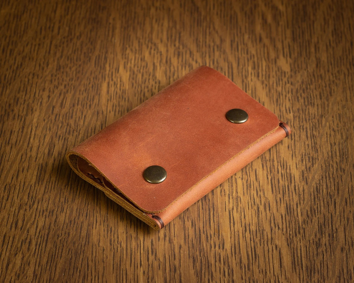 Minimalist Crazy Horse Leather Wallet, Slim Card Holder