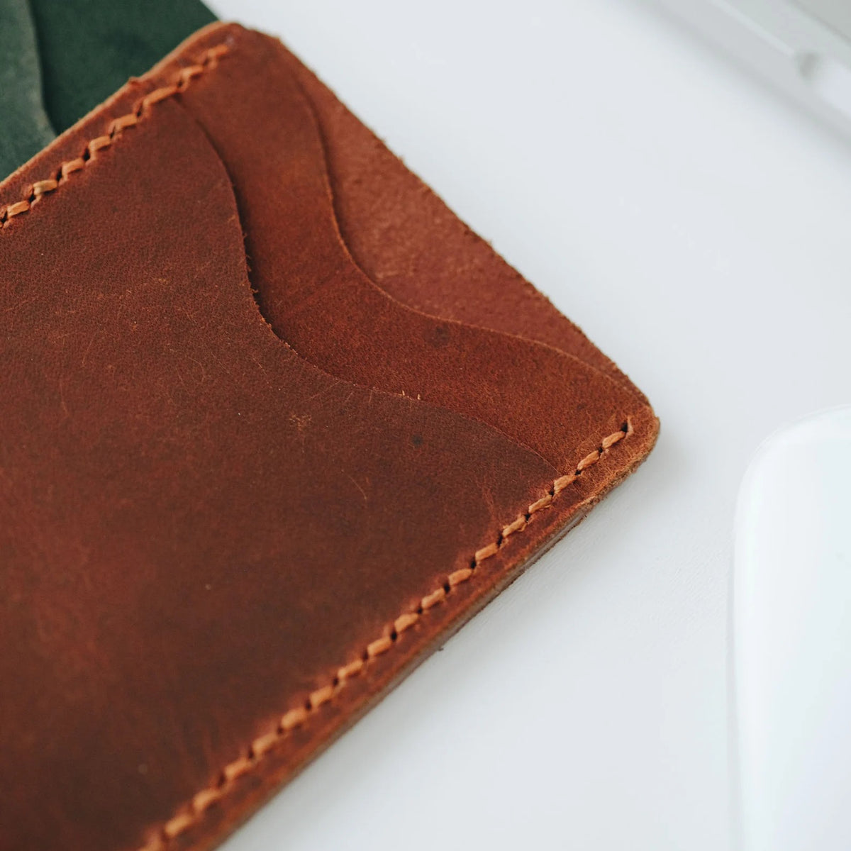 Handmade Leather Slim Card Holder: Minimalist Wallet