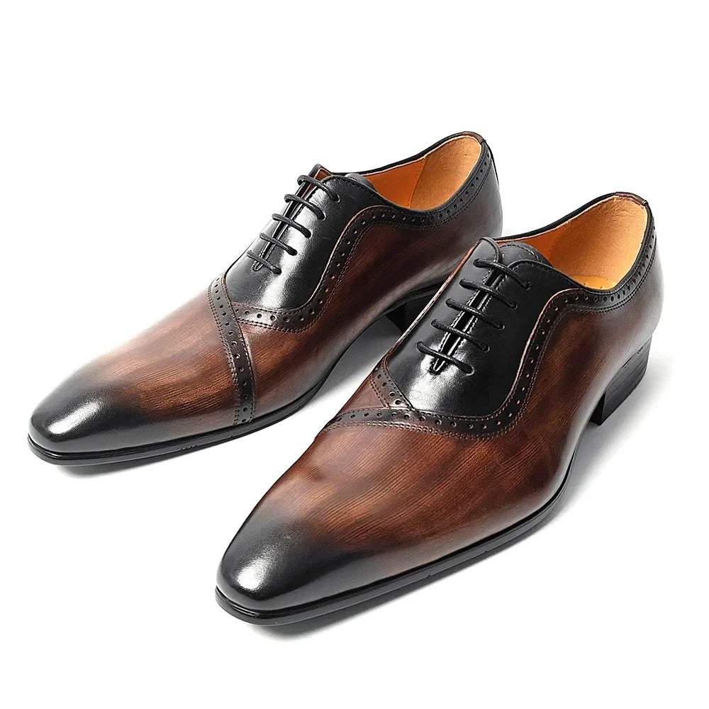 Elegant Men's Leather Dress Shoes – Stylish, Comfortable & Durable