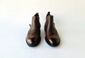 Handmade Brown Leather Chelsea Wingtip Boots: Men's Ankle Boots